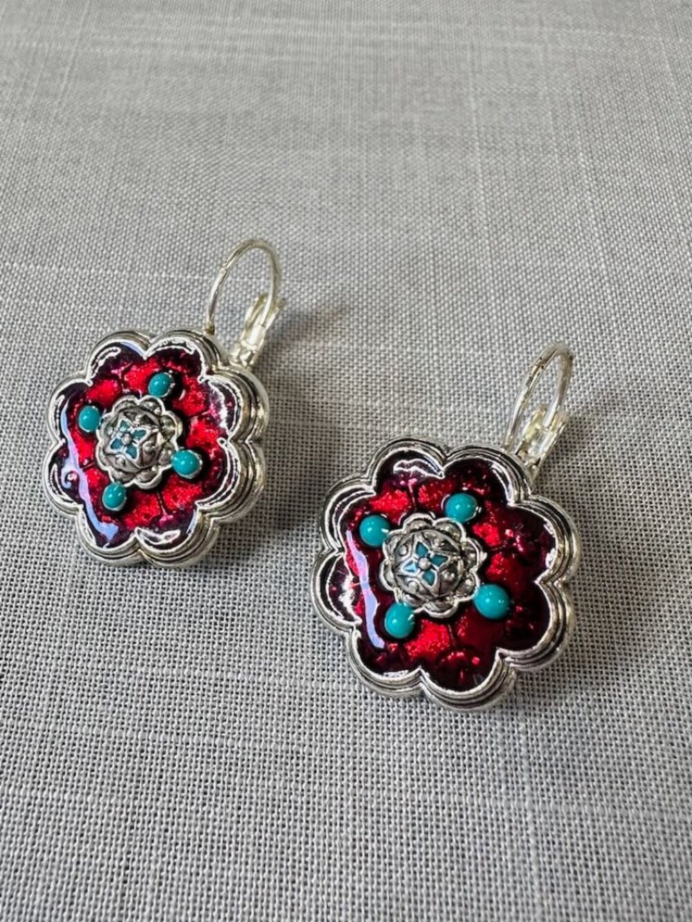 Vintage Avon Nina Ricci Silver Tone Earrings